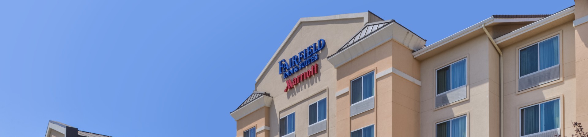 Fairfield Inn Santa Maria exterior building and blue sky