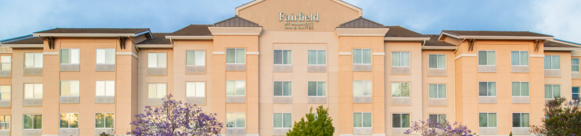 Fairfield Inn Santa Maria exterior building and blue sky